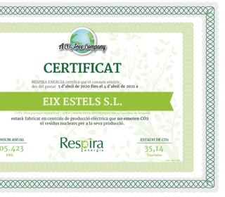 El Jou Nature Energy Certificate