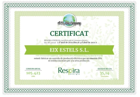 El Jou Nature Energy Certificate