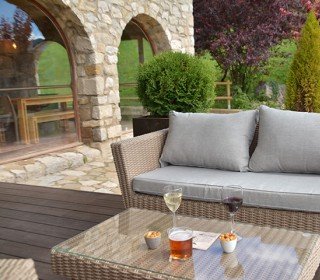 Terrasse Hôtel El Jou Nature, hôtel familial et rural