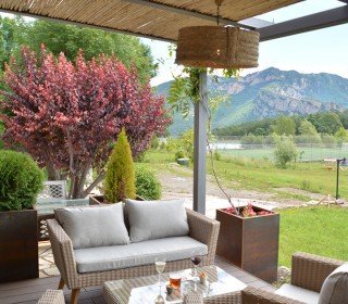 Terrasse Hôtel El Jou Nature, hôtel familial et rural